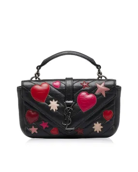 Saint Laurent College Heart & Star Messenger Bag