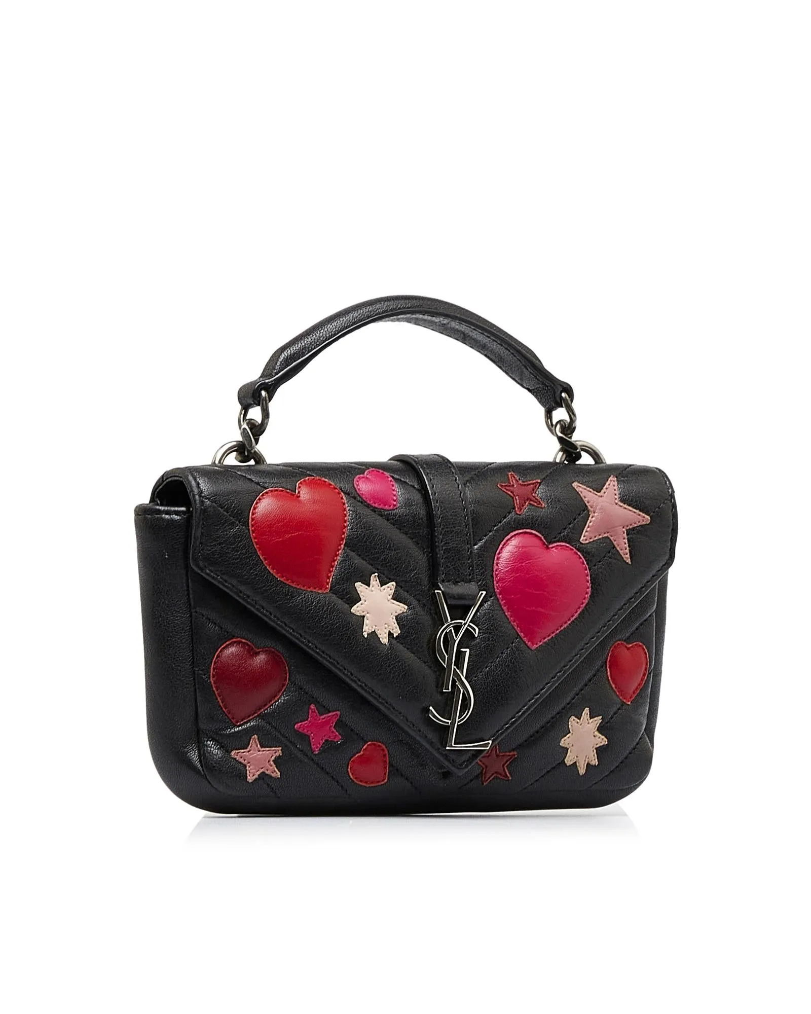 Saint Laurent College Heart & Star Messenger Bag