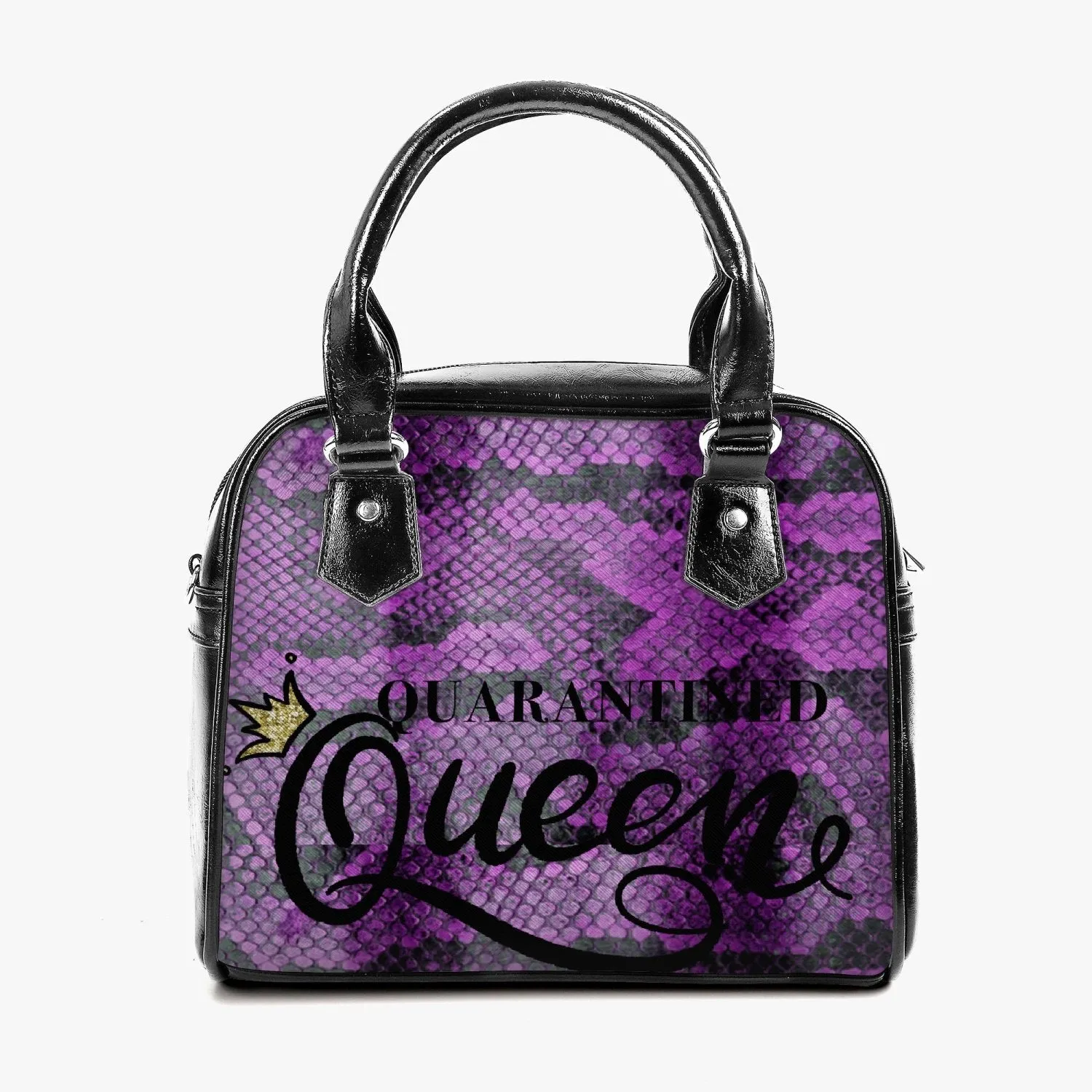 STILE CAPO QUEEN PURPLE SNAKE  Leather Saddle Bag