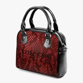 STILE CAPO QUEEN RED SNAKE  Leather Saddle Bag