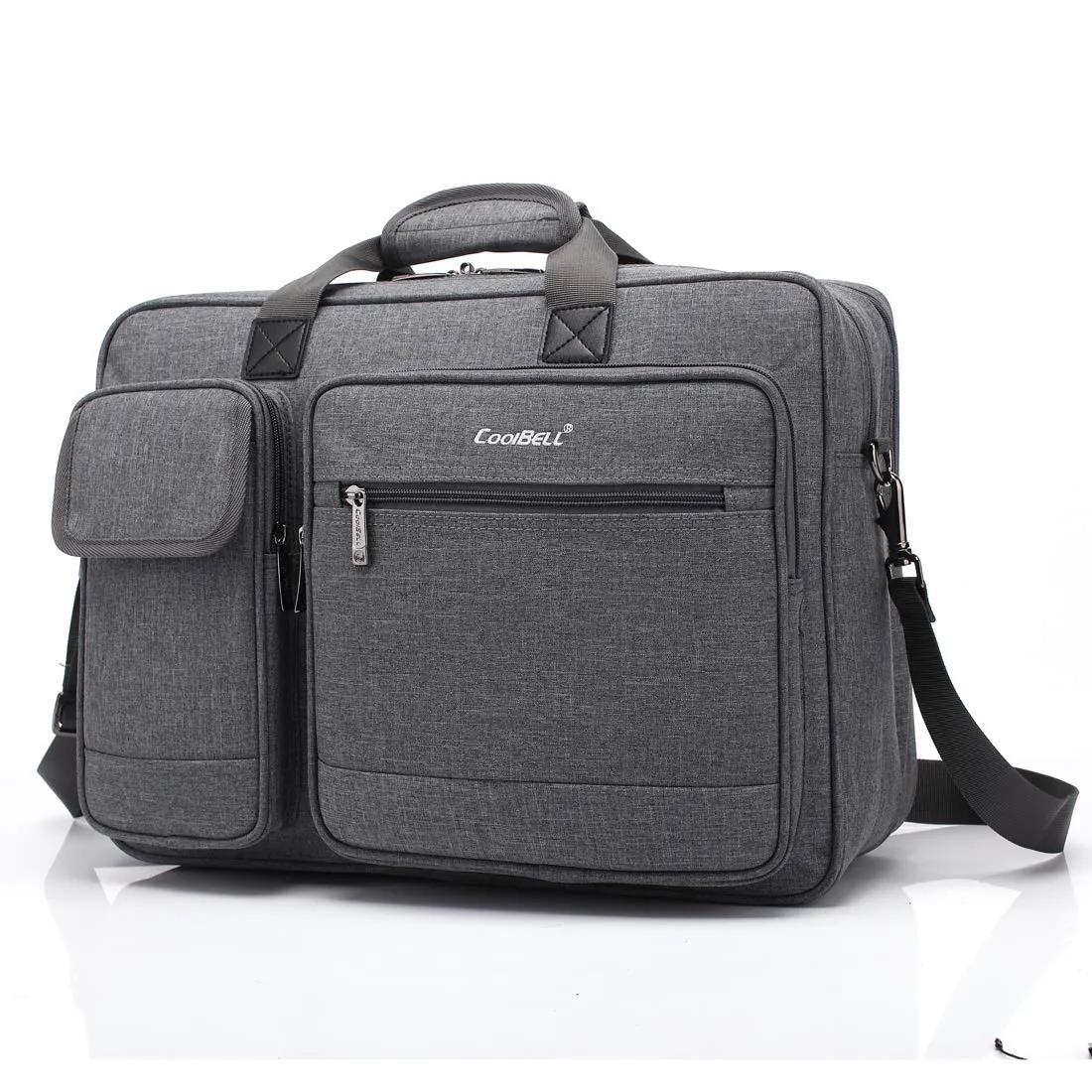 THE CLOWNFISH CoolBELL Nylon 17.3 Inch Laptop Messenger Bag Briefcase (GREY)