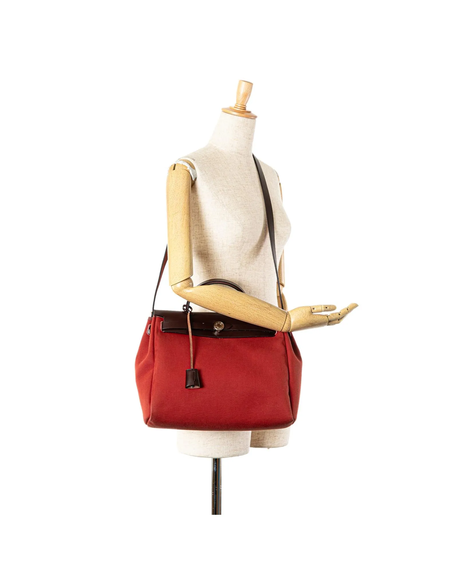 Toile Zip 31 Canvas and Leather Trim Bag with Detachable Pouch