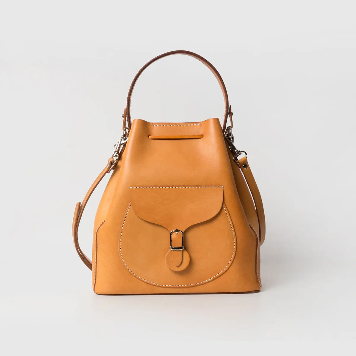 Top Grain Leather Bucket Bags Purses