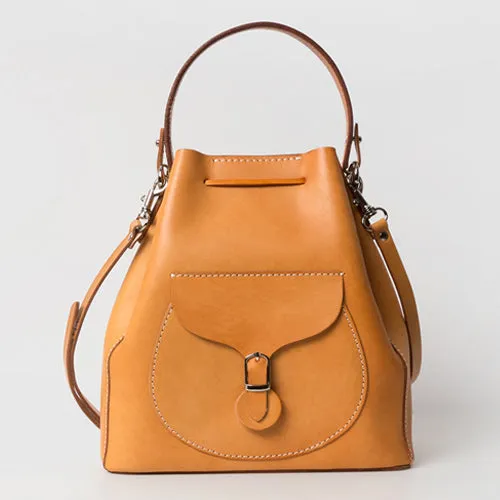 Top Grain Leather Bucket Bags Purses