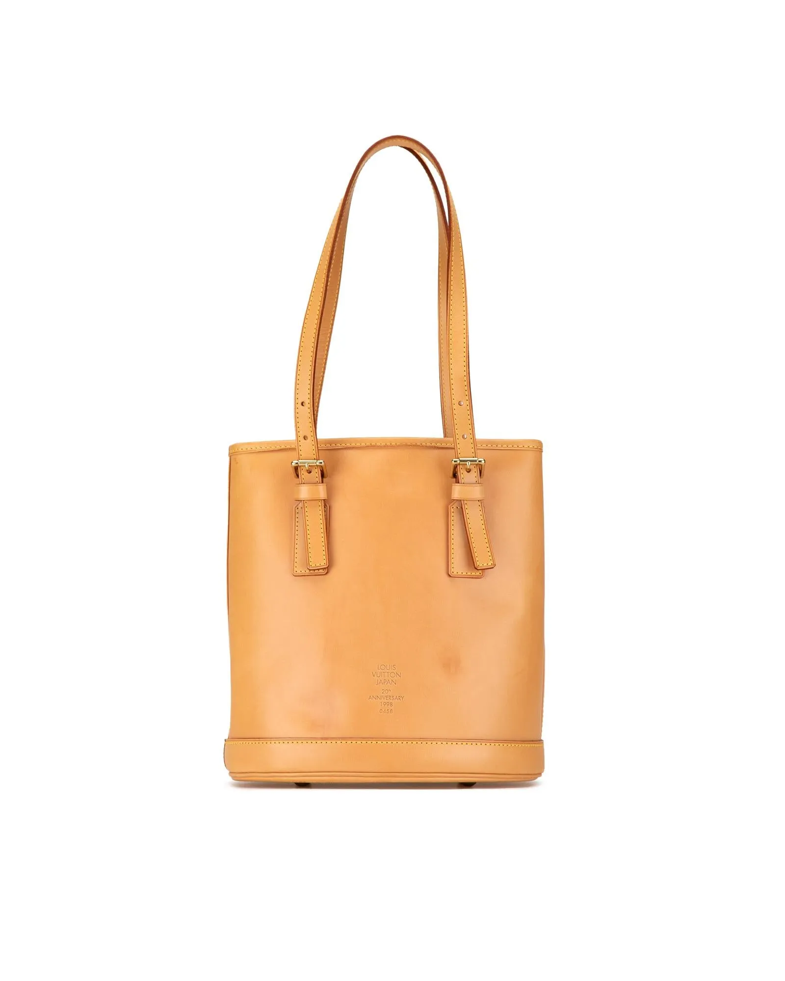 Vachetta Leather Bucket Bag with Adjustable Straps