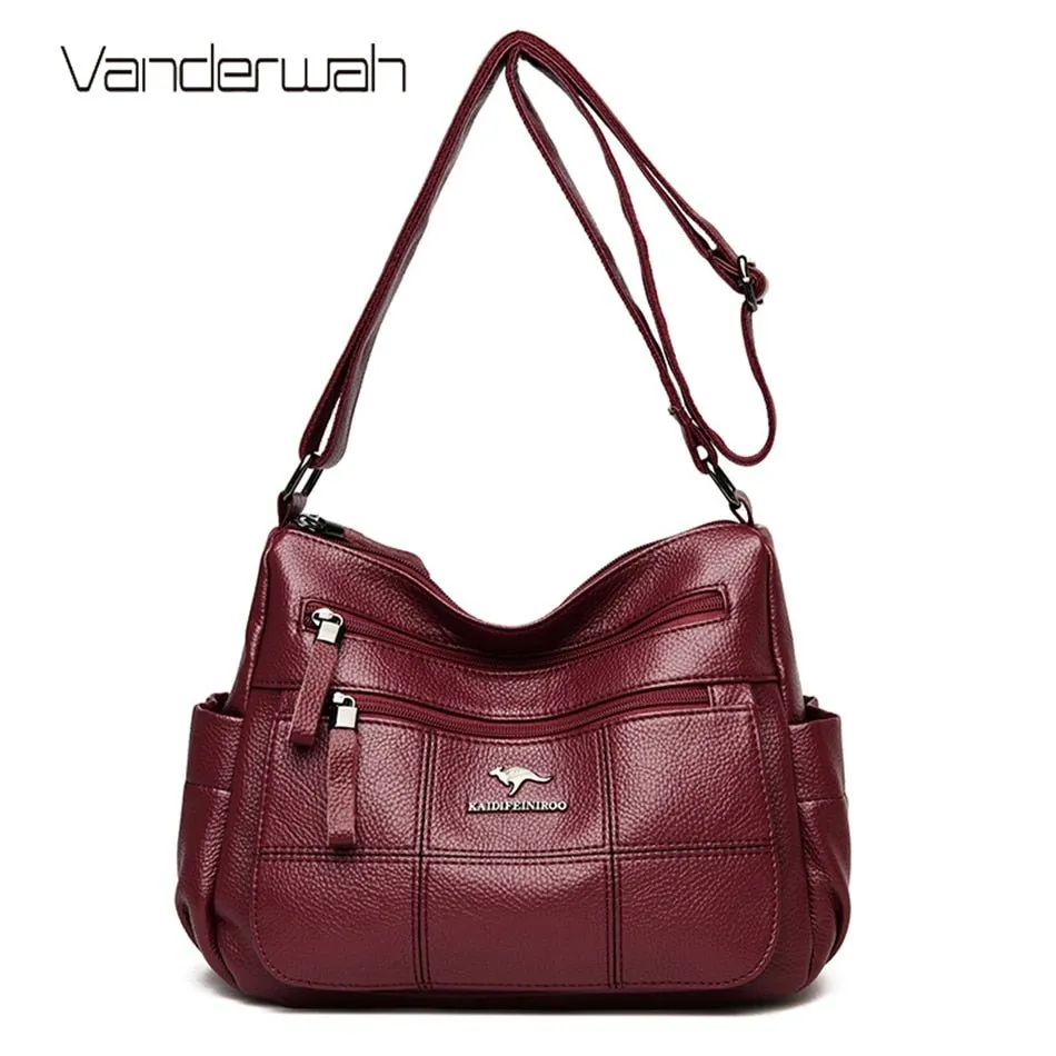 VANDERWAH Leather Sac Luxury Adjustable Shoulder Bag