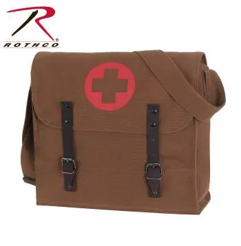 Vintage Style Medic Canvas Bag With Cross