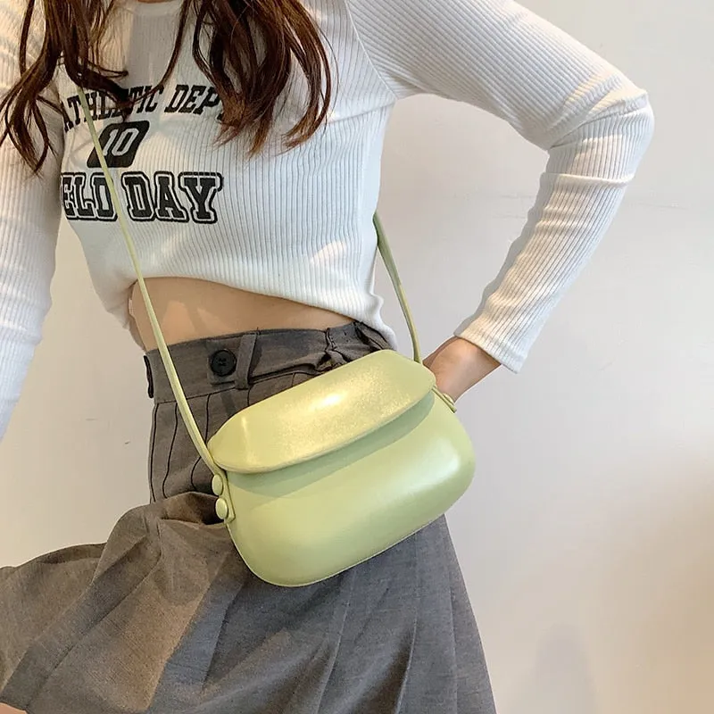 Vvsha Cute Crossbody Bags For Women Long Strap Pure Color Mini Saddle Phone Bag 2023 New Purses And Handbags Lady Shoulder Sling Bag