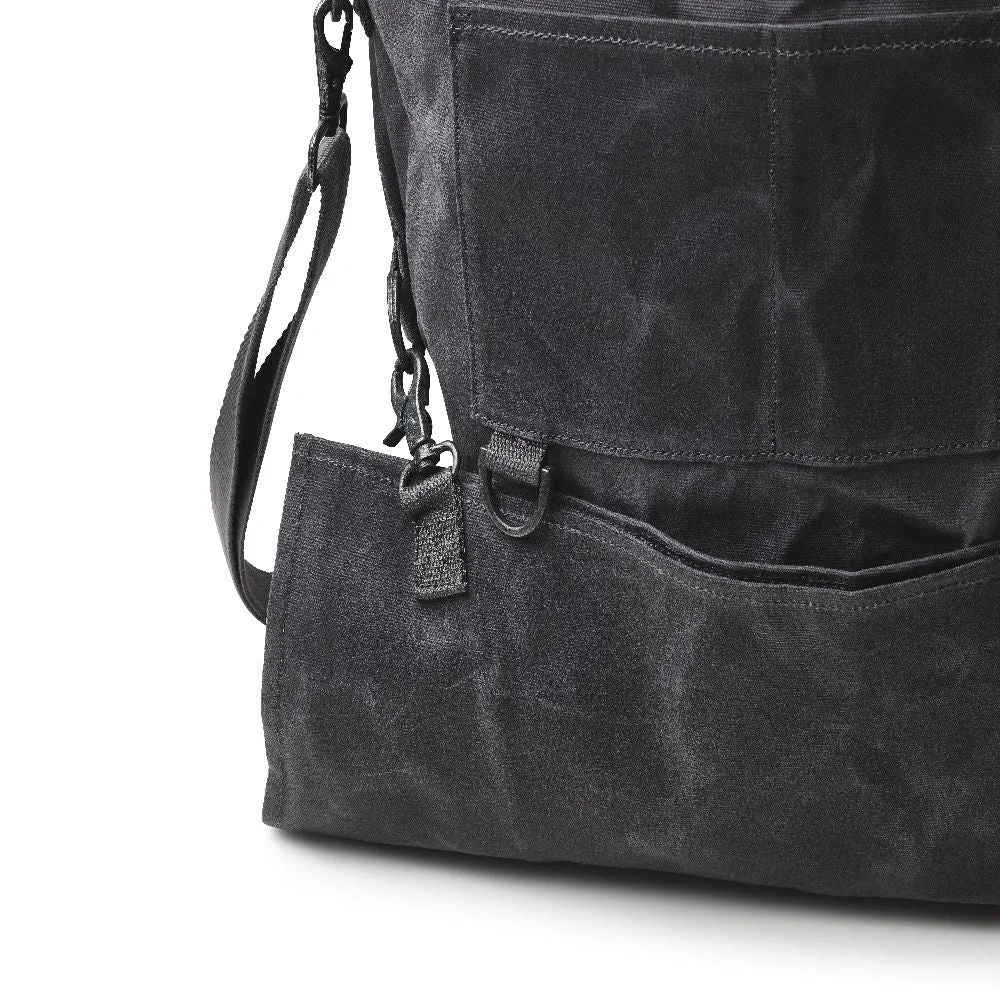 Waxed Canvas Gathering Bag - Slate Grey