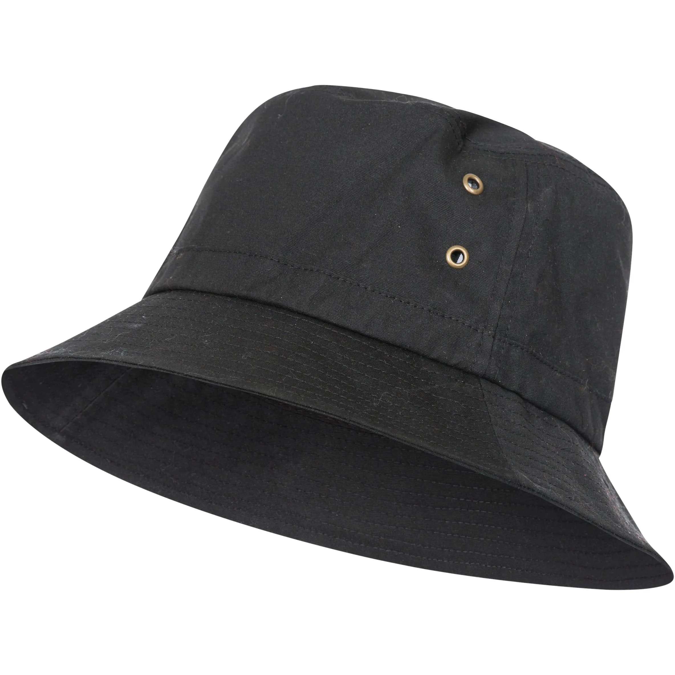 Waxy Unisex Water-Resistant Adults Bucket Hat in Black