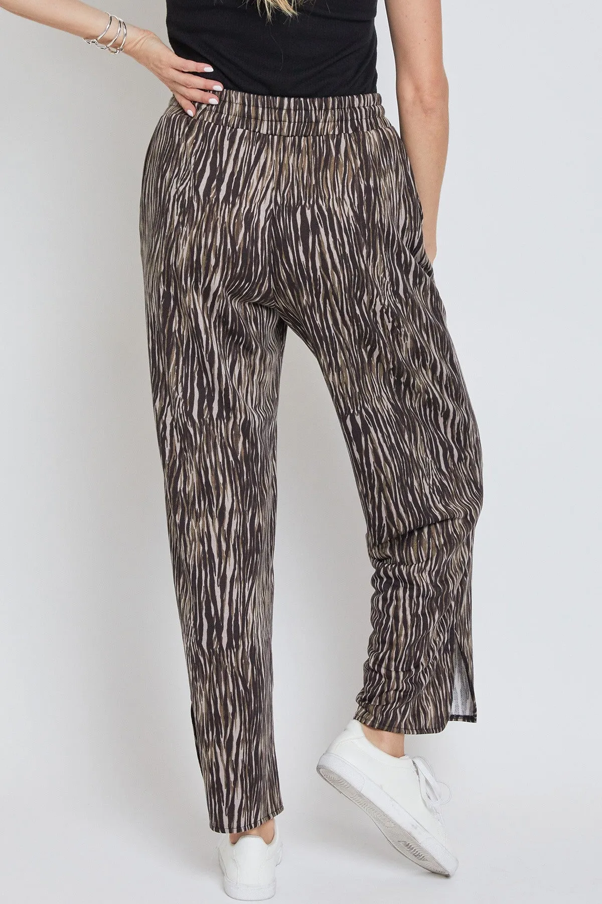 Women´s Drawstring Wide Leg Pant with Side Slit